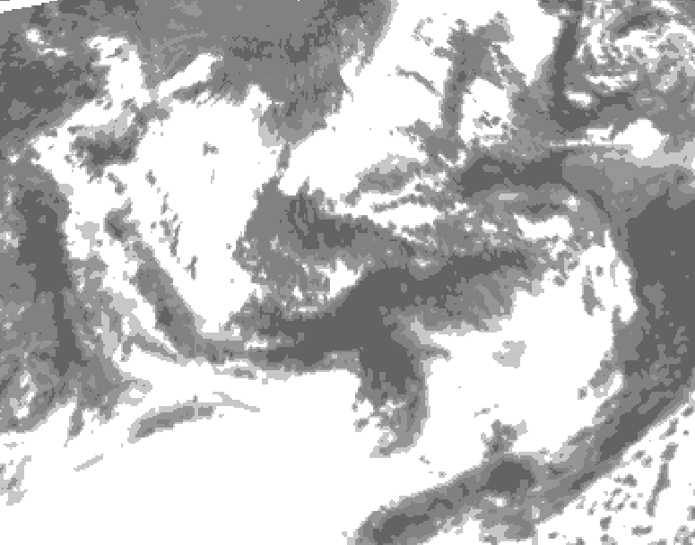 GDPS total cloud 234 hour forecast chart for Canada based on 2025/06/08 0000Z data