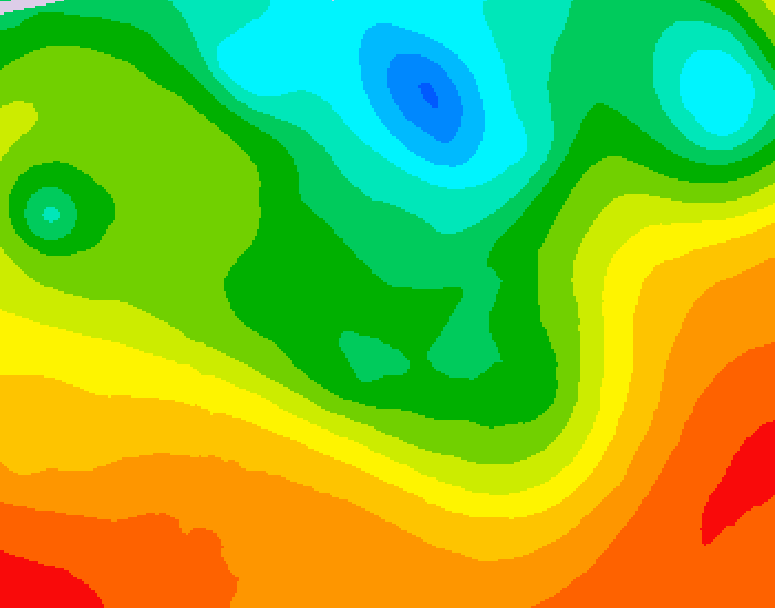 GDPS 500 millibar geopotential height 048 hour forecast chart for Canada based on 2025/06/09 0000Z data