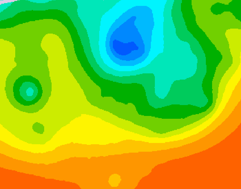 GDPS 500 millibar geopotential height 096 hour forecast chart for Canada based on 2025/06/09 0000Z data