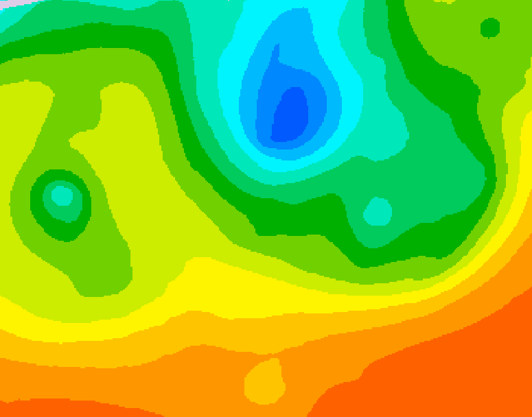 GDPS 500 millibar geopotential height 108 hour forecast chart for Canada based on 2025/06/09 0000Z data