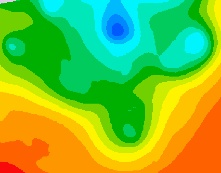 GDPS 500 millibar geopotential height 012 hour forecast chart for Canada based on 2025/06/09 1200Z data