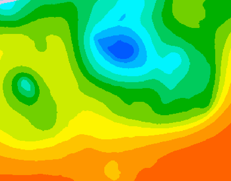 GDPS 500 millibar geopotential height 096 hour forecast chart for Canada based on 2025/06/09 1200Z data