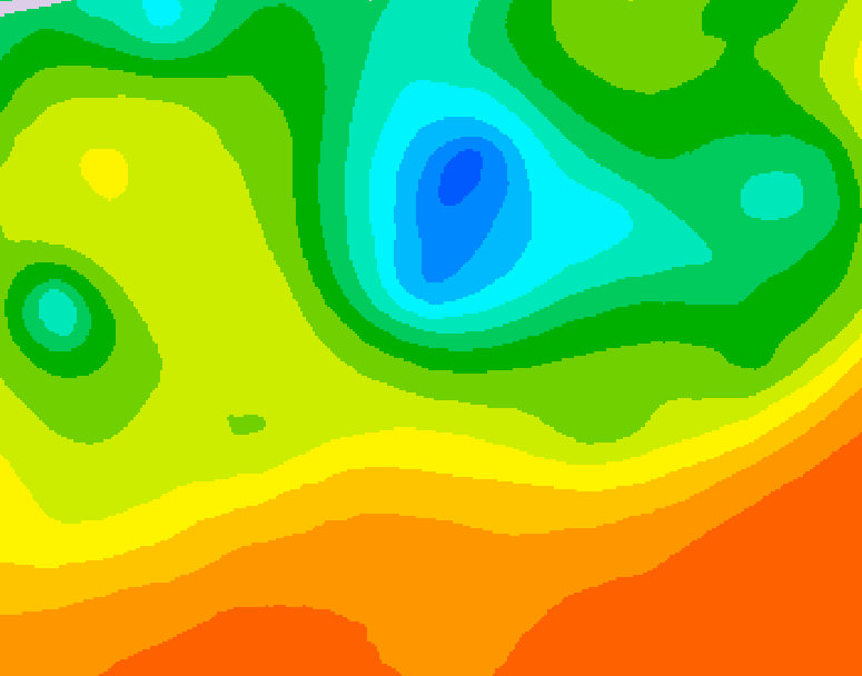 GDPS 500 millibar geopotential height 120 hour forecast chart for Canada based on 2025/06/09 1200Z data