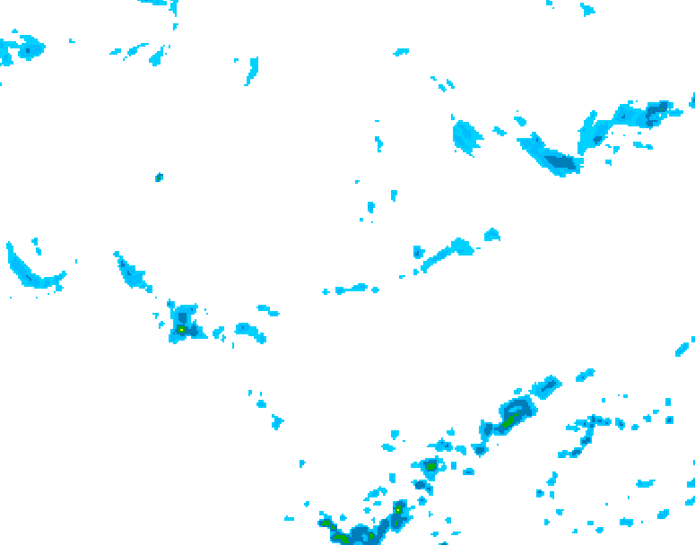 GDPS precipitation 120 hour forecast chart for Canada based on 2025/06/09 1200Z data