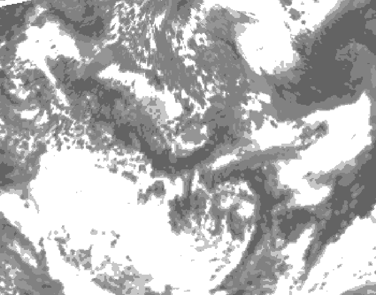 GDPS total cloud 024 hour forecast chart for Canada based on 2025/06/09 0000Z data