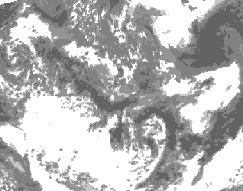 GDPS total cloud 012 hour forecast chart for Canada based on 2025/06/09 1200Z data