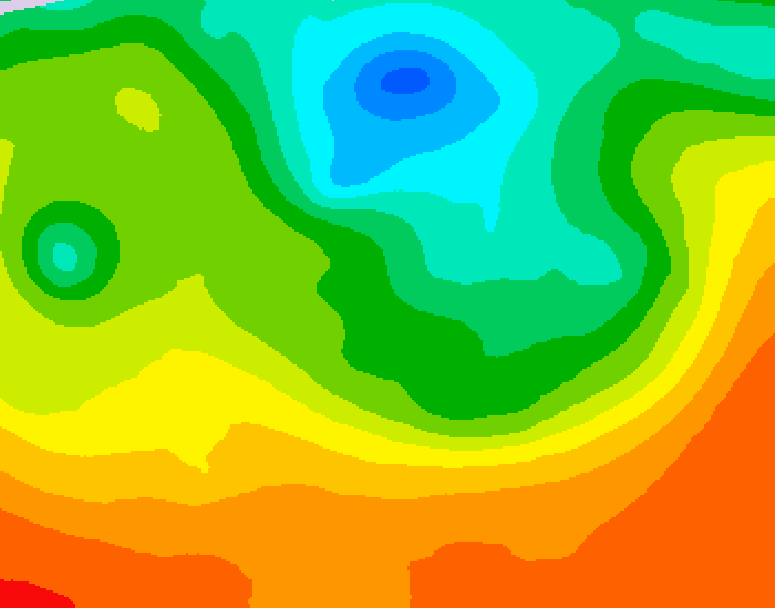 GDPS 500 millibar geopotential height 048 hour forecast chart for Canada based on 2025/06/10 0000Z data