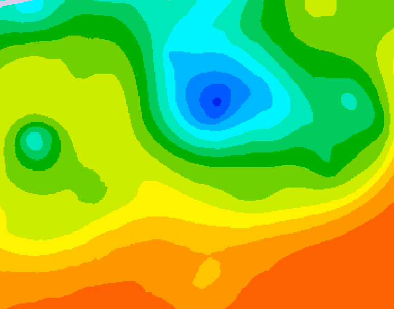 GDPS 500 millibar geopotential height 096 hour forecast chart for Canada based on 2025/06/10 0000Z data