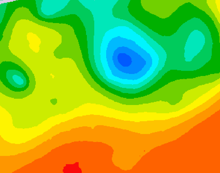 GDPS 500 millibar geopotential height 120 hour forecast chart for Canada based on 2025/06/10 0000Z data