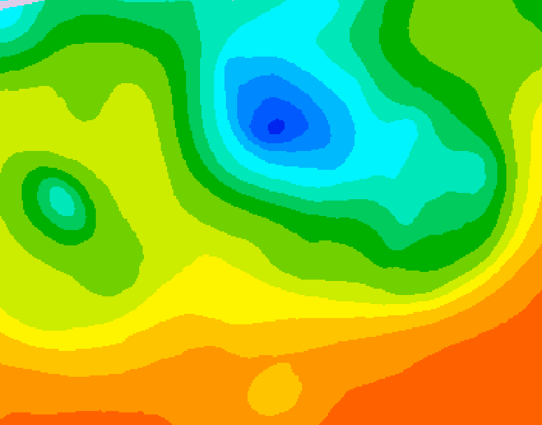GDPS 500 millibar geopotential height 072 hour forecast chart for Canada based on 2025/06/10 1200Z data