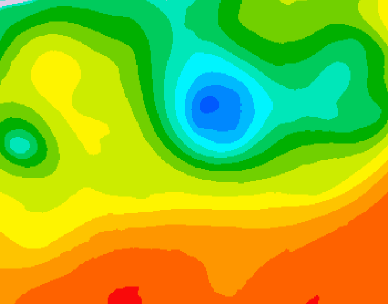 GDPS 500 millibar geopotential height 108 hour forecast chart for Canada based on 2025/06/10 1200Z data
