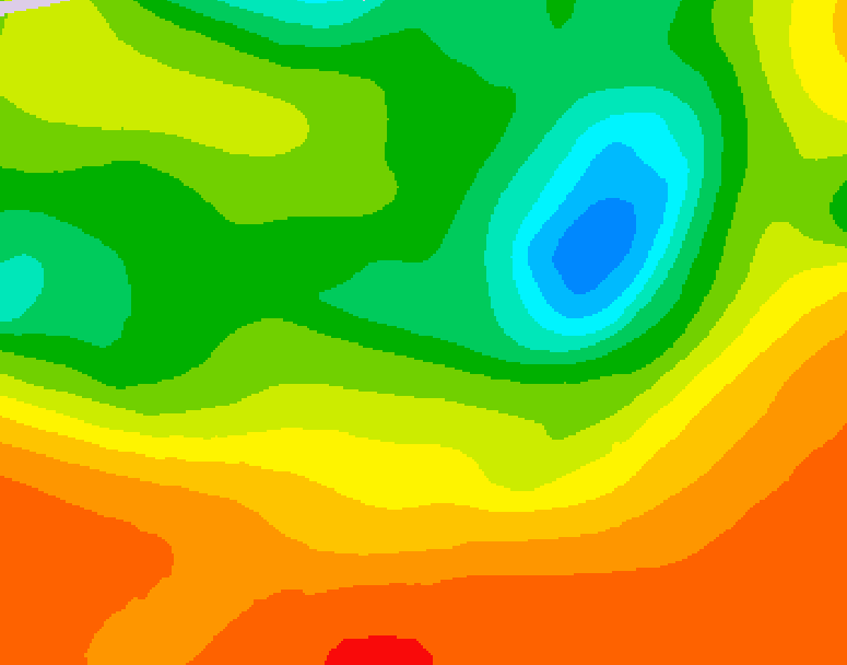 GDPS 500 millibar geopotential height 198 hour forecast chart for Canada based on 2025/06/10 1200Z data