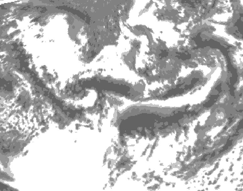 GDPS total cloud 210 hour forecast chart for Canada based on 2025/06/10 0000Z data
