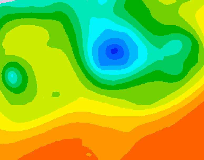 GDPS 500 millibar geopotential height 084 hour forecast chart for Canada based on 2025/06/11 0000Z data