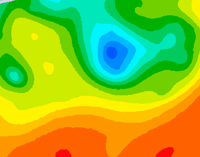 GDPS 500 millibar geopotential height 096 hour forecast chart for Canada based on 2025/06/11 0000Z data