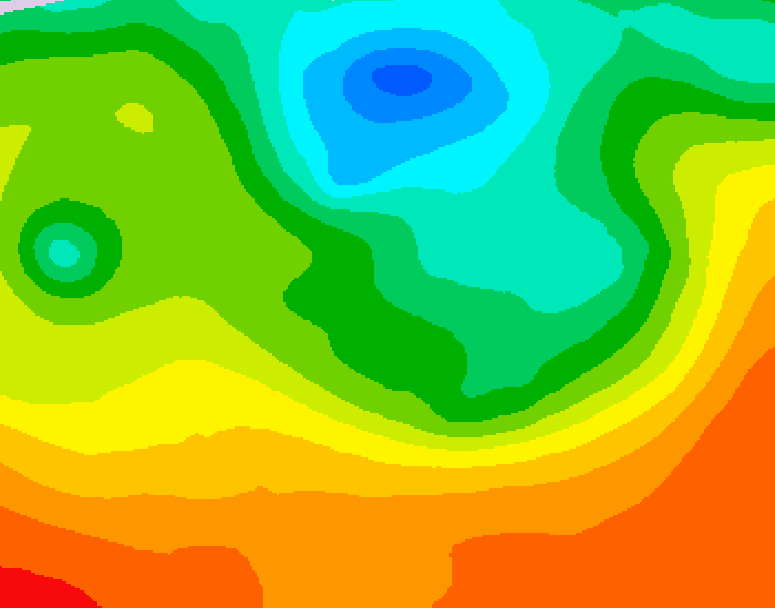 GDPS 500 millibar geopotential height 012 hour forecast chart for Canada based on 2025/06/11 1200Z data