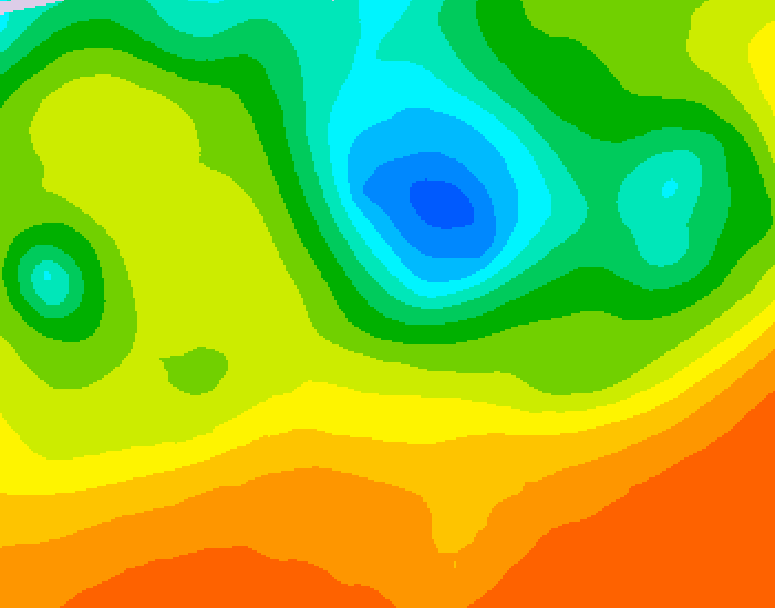 GDPS 500 millibar geopotential height 072 hour forecast chart for Canada based on 2025/06/11 1200Z data