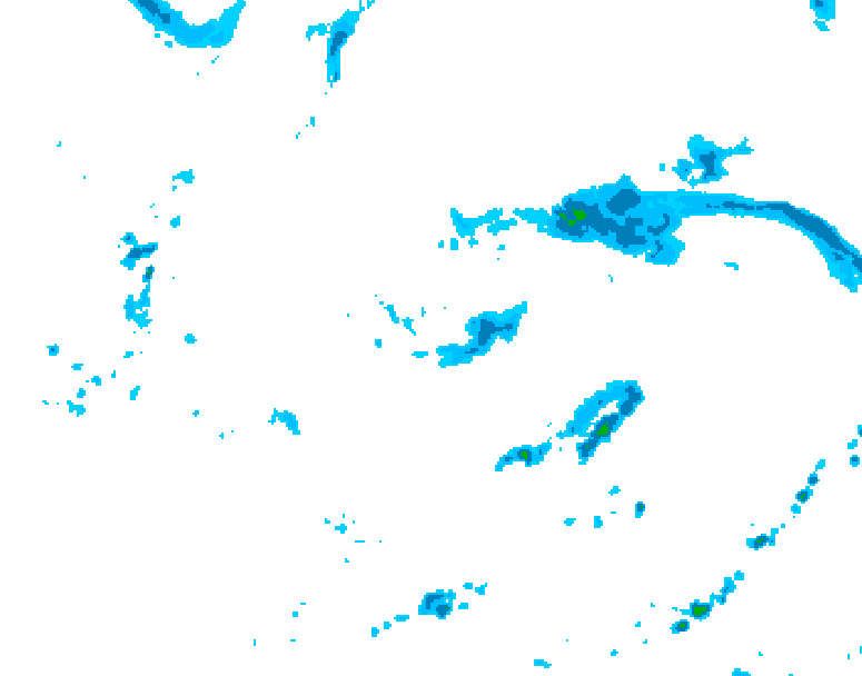 GDPS precipitation 222 hour forecast chart for Canada based on 2025/06/11 1200Z data