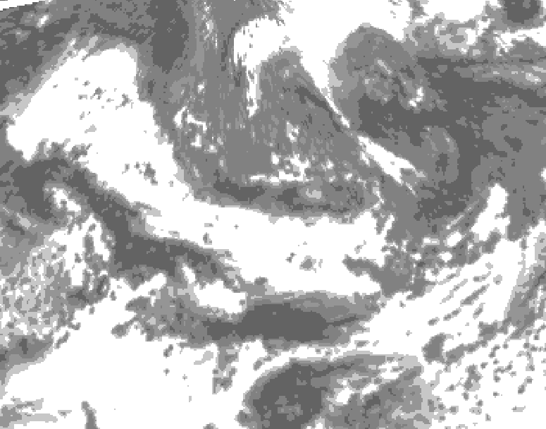 GDPS total cloud 060 hour forecast chart for Canada based on 2025/06/11 0000Z data