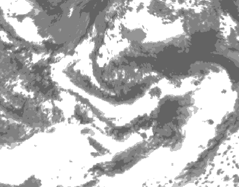 GDPS total cloud 222 hour forecast chart for Canada based on 2025/06/11 1200Z data