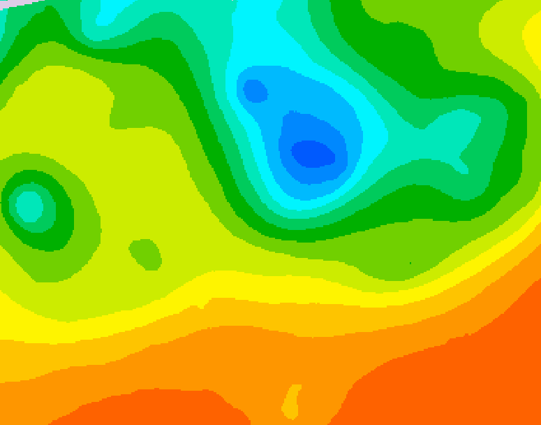 GDPS 500 millibar geopotential height 060 hour forecast chart for Canada based on 2025/06/12 0000Z data