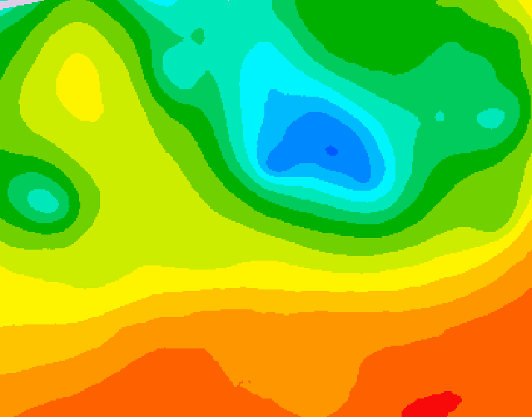 GDPS 500 millibar geopotential height 084 hour forecast chart for Canada based on 2025/06/12 0000Z data