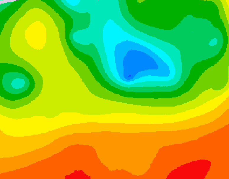 GDPS 500 millibar geopotential height 090 hour forecast chart for Canada based on 2025/06/12 0000Z data