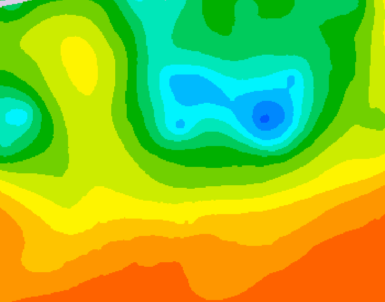 GDPS 500 millibar geopotential height 120 hour forecast chart for Canada based on 2025/06/12 0000Z data