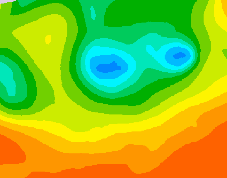 GDPS 500 millibar geopotential height 144 hour forecast chart for Canada based on 2025/06/12 0000Z data