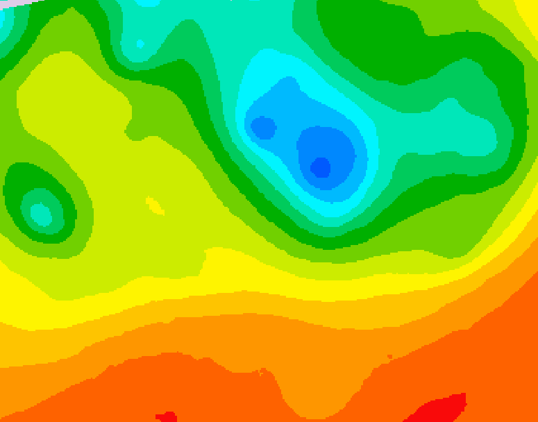 GDPS 500 millibar geopotential height 060 hour forecast chart for Canada based on 2025/06/12 1200Z data