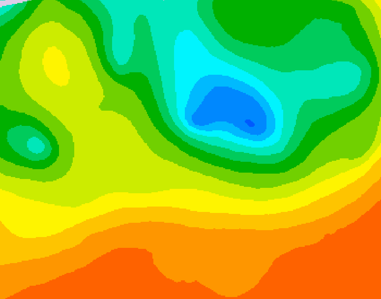 GDPS 500 millibar geopotential height 072 hour forecast chart for Canada based on 2025/06/12 1200Z data