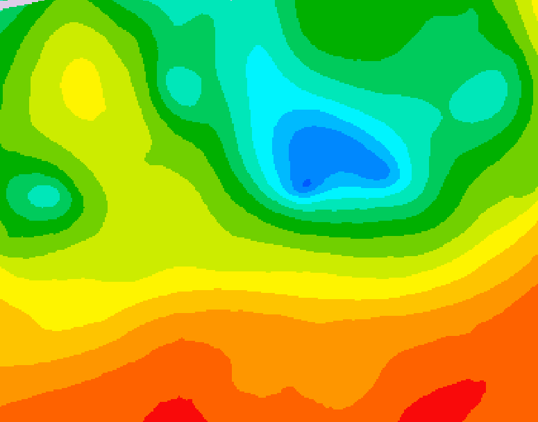 GDPS 500 millibar geopotential height 078 hour forecast chart for Canada based on 2025/06/12 1200Z data