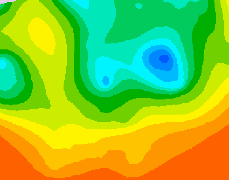 GDPS 500 millibar geopotential height 120 hour forecast chart for Canada based on 2025/06/12 1200Z data