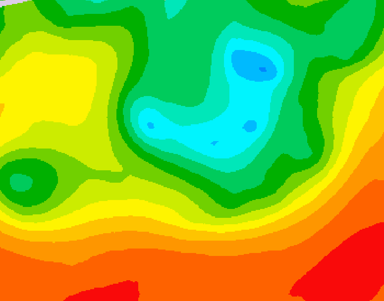 GDPS 500 millibar geopotential height 198 hour forecast chart for Canada based on 2025/06/12 1200Z data