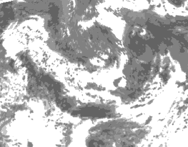 GDPS total cloud 024 hour forecast chart for Canada based on 2025/06/12 0000Z data