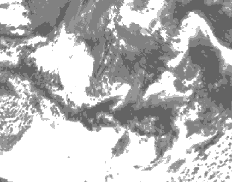 GDPS total cloud 186 hour forecast chart for Canada based on 2025/06/12 0000Z data