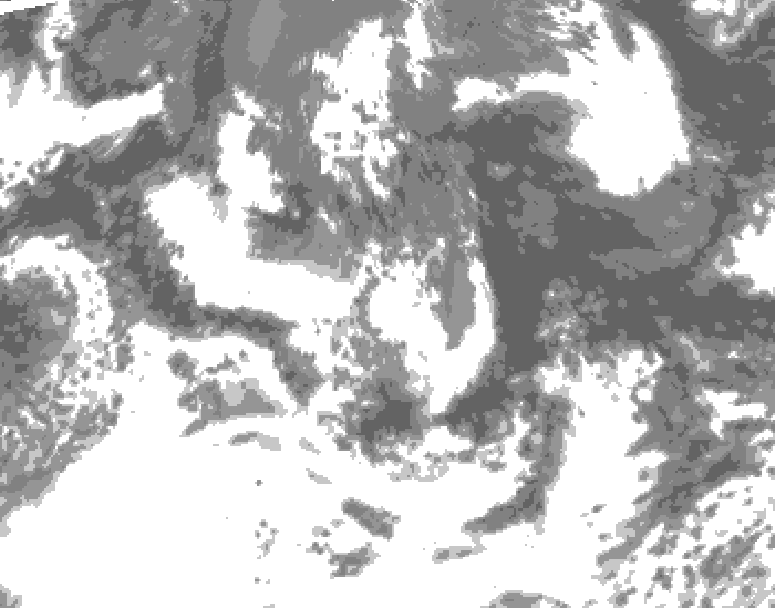 GDPS total cloud 210 hour forecast chart for Canada based on 2025/06/12 0000Z data