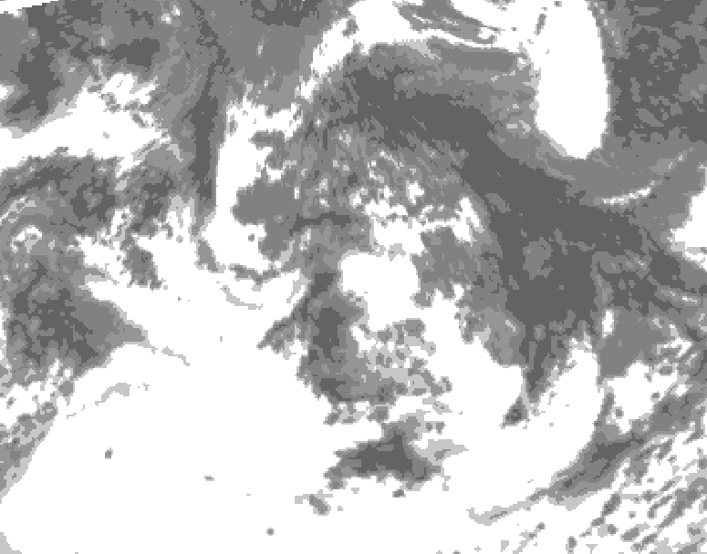 GDPS total cloud 234 hour forecast chart for Canada based on 2025/06/12 0000Z data