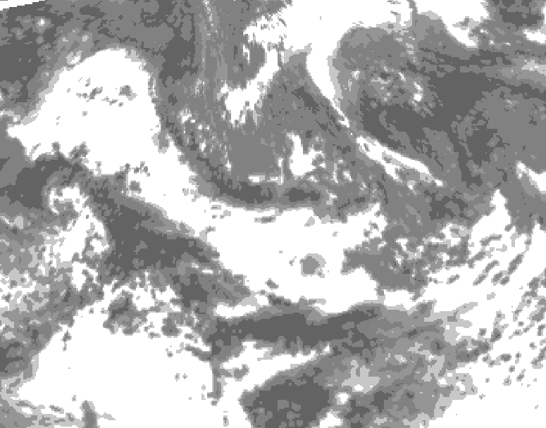 GDPS total cloud 024 hour forecast chart for Canada based on 2025/06/12 1200Z data