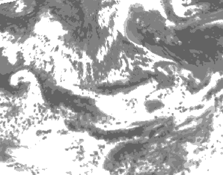 GDPS total cloud 036 hour forecast chart for Canada based on 2025/06/12 1200Z data