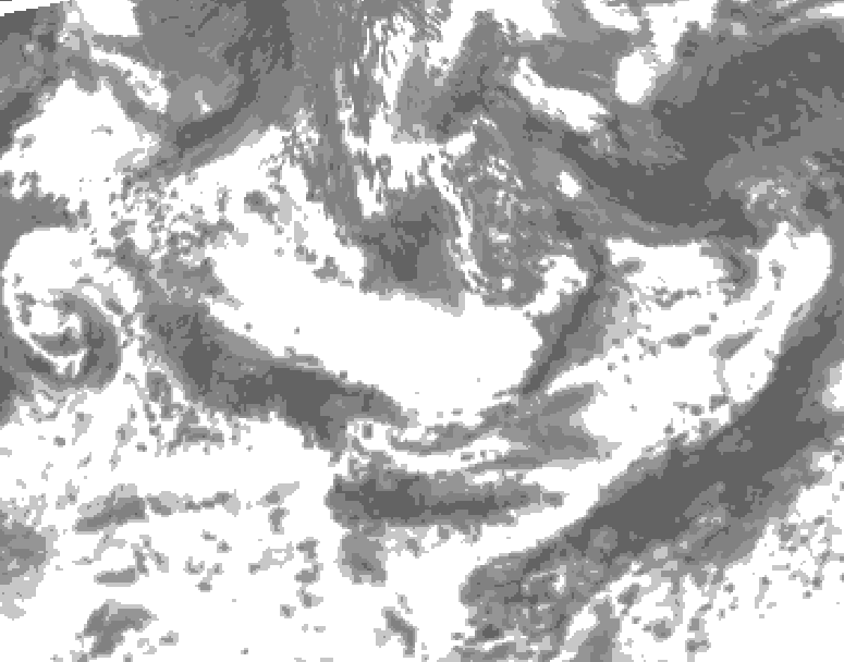 GDPS total cloud 060 hour forecast chart for Canada based on 2025/06/12 1200Z data