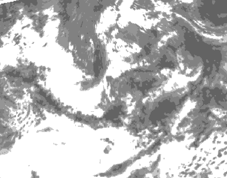 GDPS total cloud 174 hour forecast chart for Canada based on 2025/06/12 1200Z data