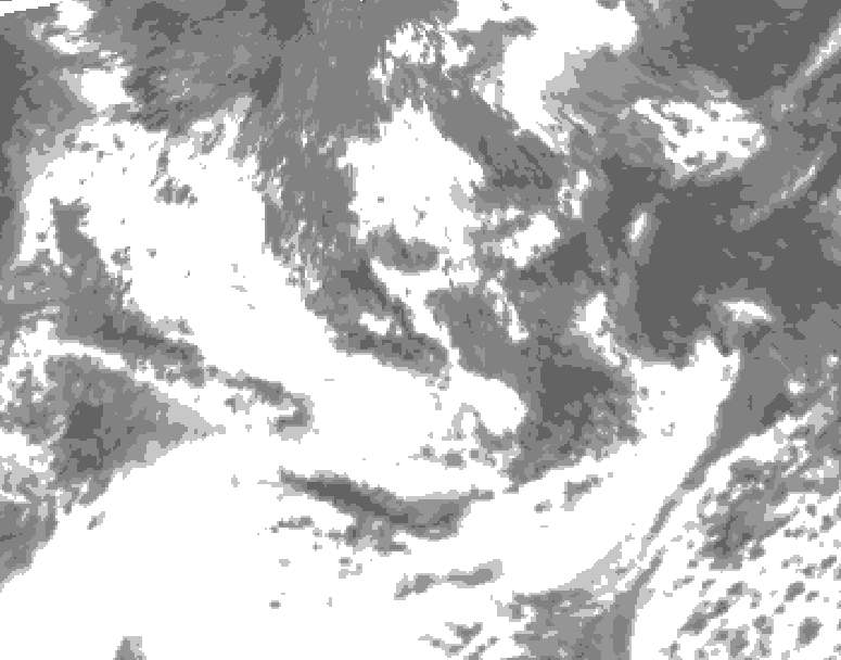 GDPS total cloud 198 hour forecast chart for Canada based on 2025/06/12 1200Z data