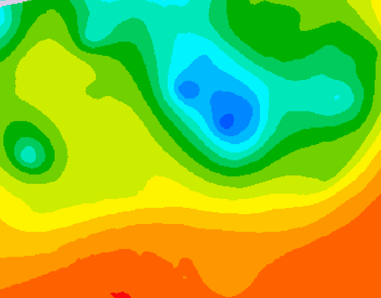 GDPS 500 millibar geopotential height 048 hour forecast chart for Canada based on 2025/06/13 0000Z data
