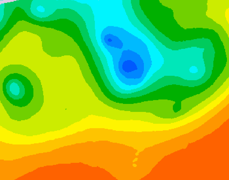 GDPS 500 millibar geopotential height 024 hour forecast chart for Canada based on 2025/06/13 1200Z data