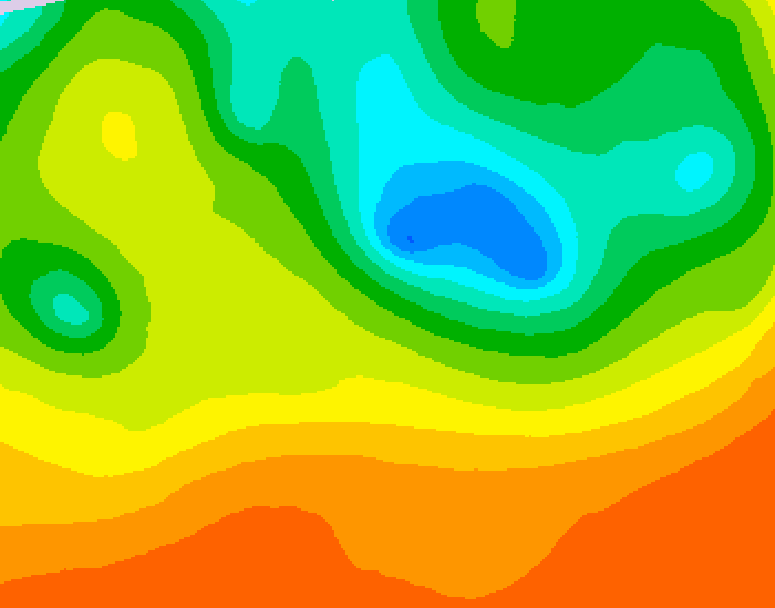 GDPS 500 millibar geopotential height 048 hour forecast chart for Canada based on 2025/06/13 1200Z data