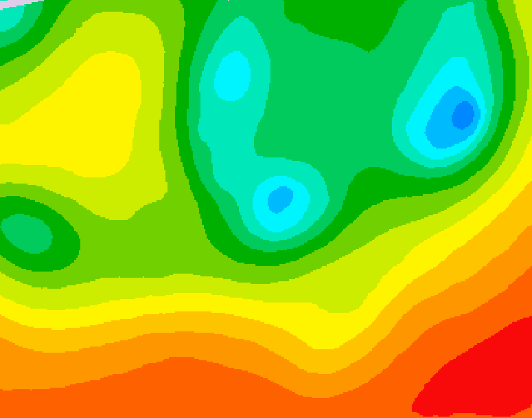 GDPS 500 millibar geopotential height 150 hour forecast chart for Canada based on 2025/06/13 1200Z data
