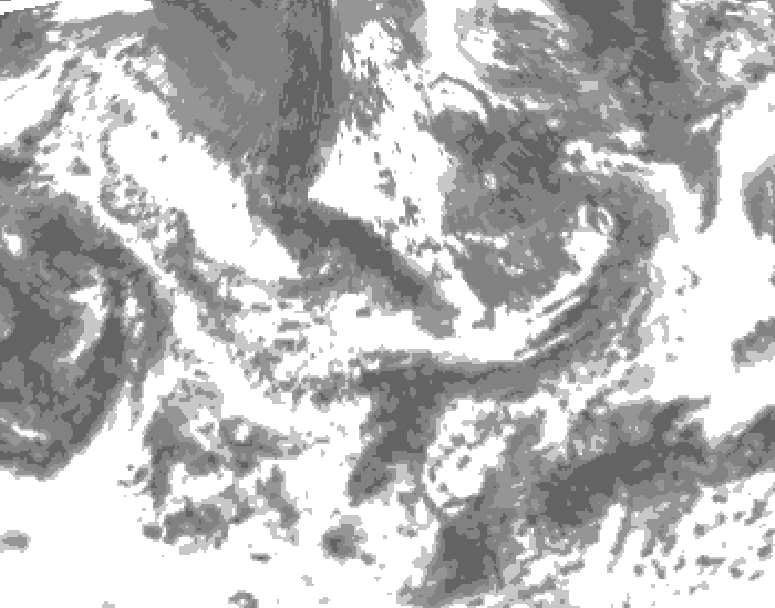 GDPS total cloud 096 hour forecast chart for Canada based on 2025/06/13 0000Z data