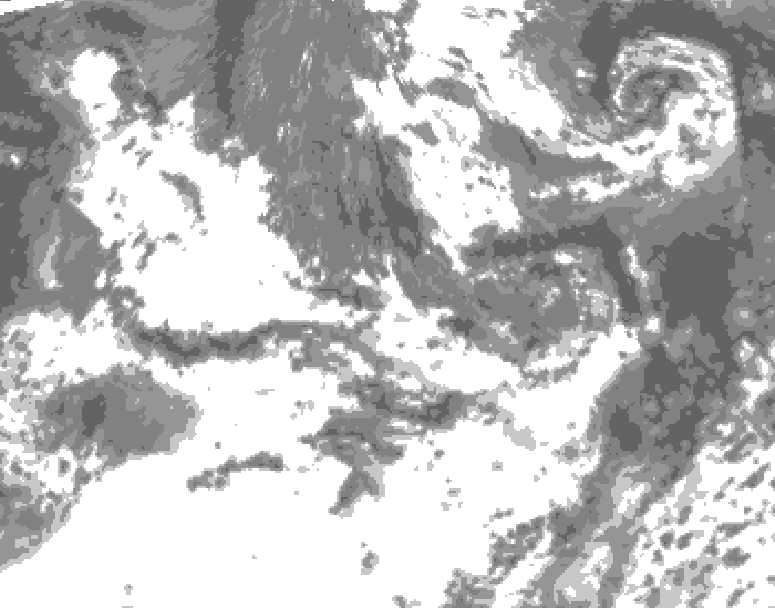 GDPS total cloud 186 hour forecast chart for Canada based on 2025/06/13 0000Z data