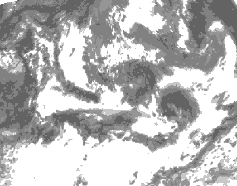 GDPS total cloud 234 hour forecast chart for Canada based on 2025/06/13 0000Z data
